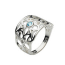 Kit Heath Silver Stone Set Filigree Ring