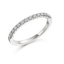 Platinum Brilliant Cut 4 Claw Individual Set Diamond 1.80mm Half Eternity Ring
