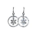 Marlene Hounam Silver Daisy Drops in Textured Silver Circle