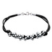 Black Cord & Silver Rings Bracelet