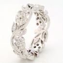 18ct White Gold Floral Diamond Ring