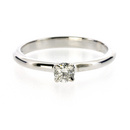 18ct White Gold 4 Claw 0.22ct Diamond Ring
