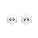 Rock Crystal Birthstone Flower Stud Earrings (April)