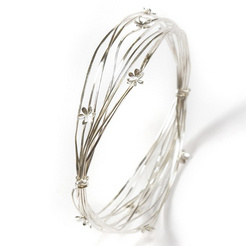 image of Linda Macdonald Silver Scribbles Bangle