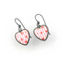 Jane Moore Oxidised Silver & Red Enamel Heart Drop Earrings