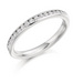 18ct White Gold Brilliant Cut Channel Set Diamond 2.55mm Half Eternity Ring