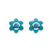 Turquoise Birthstone Flower Stud Earrings (Dec)