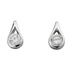 Silver CZ Teardrop Stud Earrings