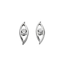 Silver Marquise CZ Stud Earrings