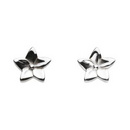 Sterling Silver Five Petal Flower Stud Earrings