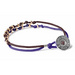 Duo Knot Gold Brown & Purple Bracelet