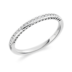 image of Palladium Brilliant Cut Channel Set Half Eternity Ring