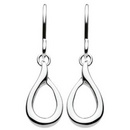 Sterling Silver Open Teardrop Drop Earrings