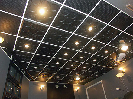 Ceiling Panel,24 inches x 48 inches,Black,Projected,201 - 1,500 Sq. Ft.,Recessed / Can,Movie Projector,Ceiling Fans,Home Theatre,Grid Mount,Edge Trim,Diamond Plate,Roman Circle
