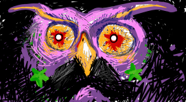 Whiskered owl #SMWdoodle