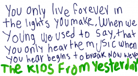 The kids from yesterday -My Chemical Romance-