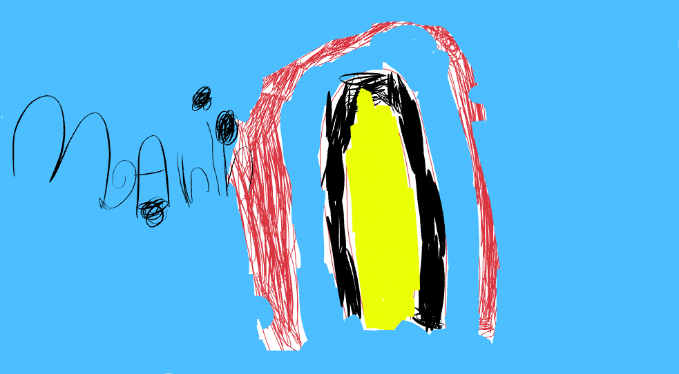 Marin's first doodle