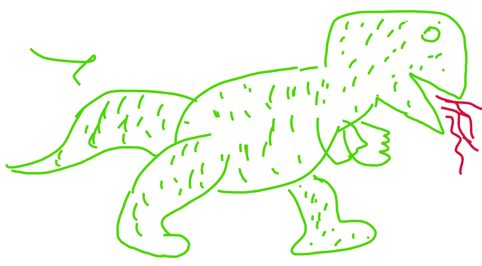 Dinosaur by husband