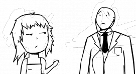 Slenderman, Give me my earphones back..