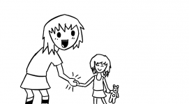 Shaking hands with Little Sarah \o/