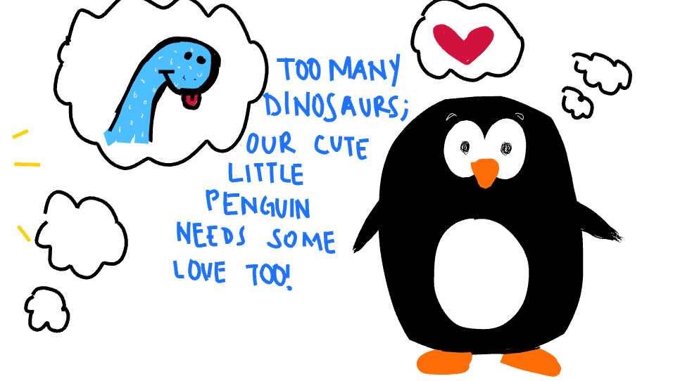 Our penguin needs love too 