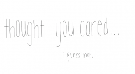I thought you cared