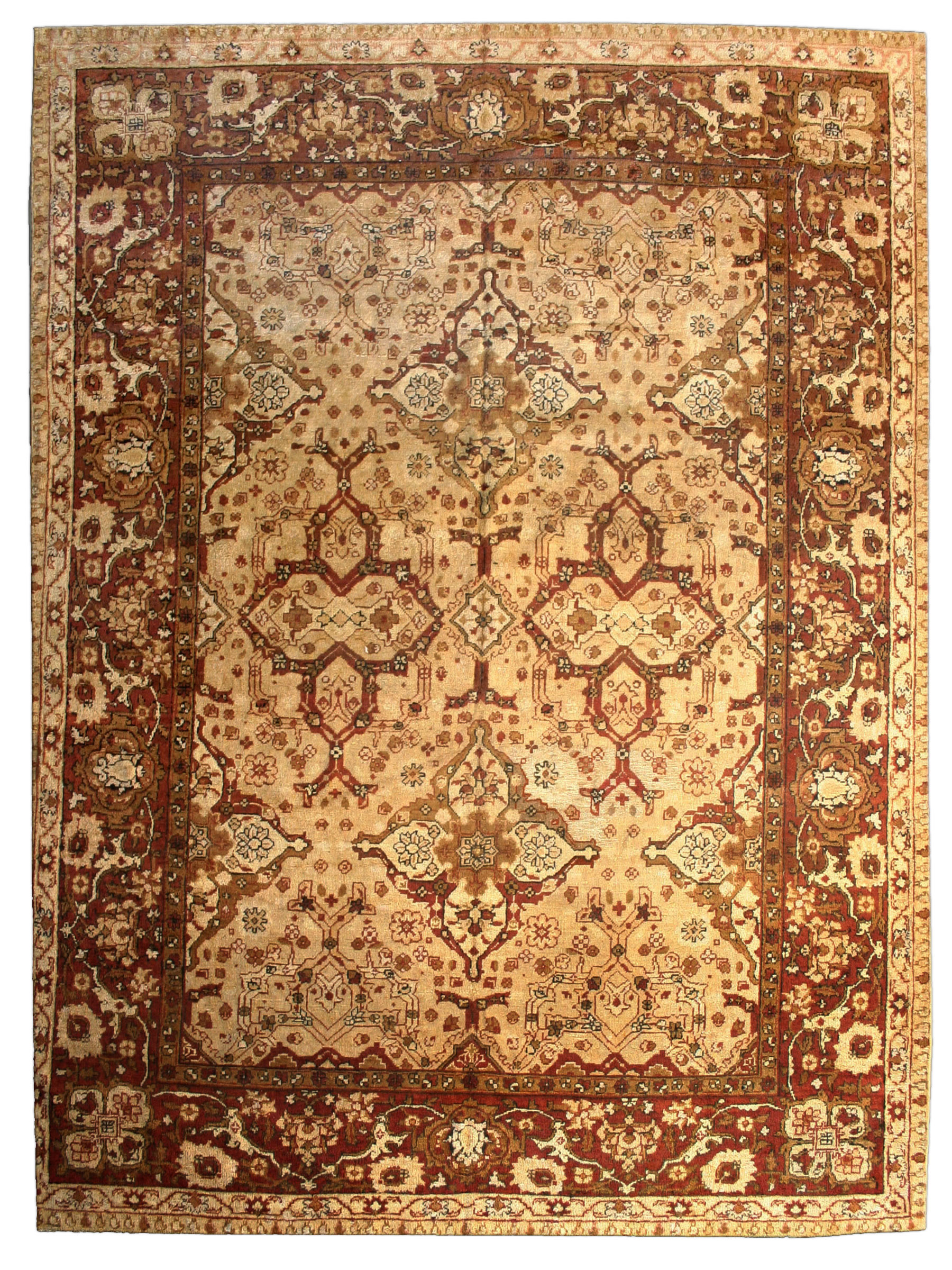 Indian Amritsar carpet - Antique Indian Rug - Antique Rug - BB2294 by