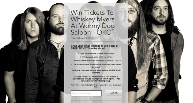 Promote an event - example from MakeRacket and Ambiance Artists - Whisky Myers