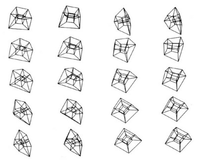 3-Dimensional Projection of a Rotating 4-Dimensional Hypercube