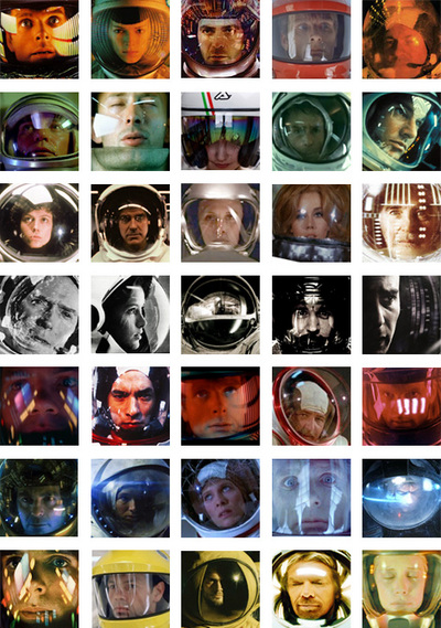 Thirty Five Images of Space Helmet Reflections