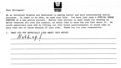 Notes from a Videodrome Test Screening