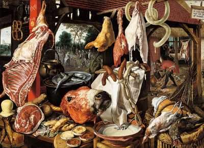 Butcher's Stall with the Flight into Egypt