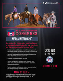 2017 All American Quarter Horse Congress Accepting Media Internship Applications
