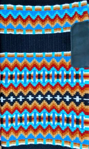 Black, White, Garnet Red, Tobacco, Tan, Turquoise and Denim 35x42