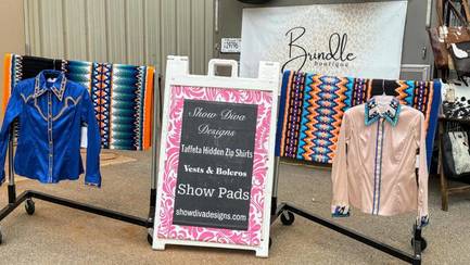 BRINDLE BOUTIQUE selling Show Diva show pads & show shirts