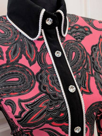Pink Paisley Lycra Hidden Zip