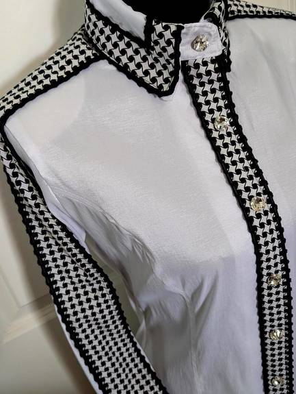 White Taffeta Hidden Zip with Trim and Piping