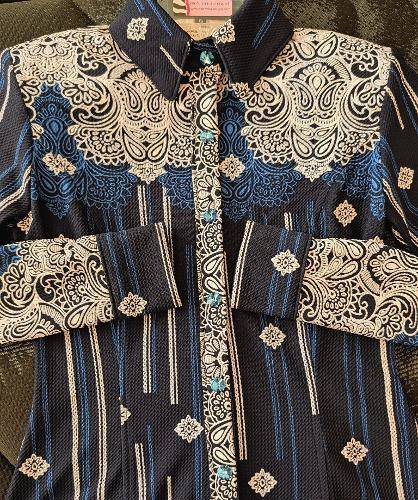 Blue Paisley and Pinstripe