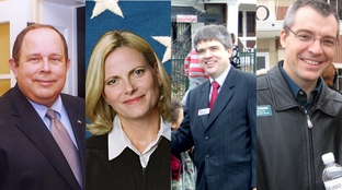 (from left to right) Jim Moseley, Rebecca Simmons, Rick Strange and Rick Green