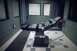 This gurney is used to perform executions at Terre Haute by lethal injection.