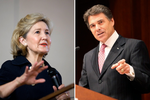 U.S. Sen. Kay Bailey Hutchison and Gov. Rick Perry.