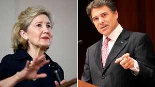 U.S. Sen. Kay Bailey Hutchison and Gov. Rick Perry.