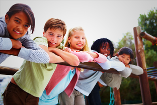Photograph of children at a park