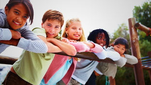 Photograph of children at a park