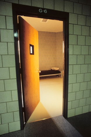 Doorway at a juvenile detention facility. 