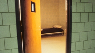 Doorway at a juvenile detention facility. 