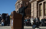 Gov. Rick Perry as the keynote speaker at The Annual Texas Rally for Life at the Capitol on  January 22, 2011.