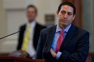 Rep. Trey Martinez-Fischer D-San Antonio,  at back mike of house on February 7th, 2013