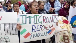 An immigration reform rally at the Texas Capitol on Feb. 22, 2013.