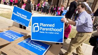 Preparations for Planned Parenthood rally at Texas Capitol on March 7th, 2013